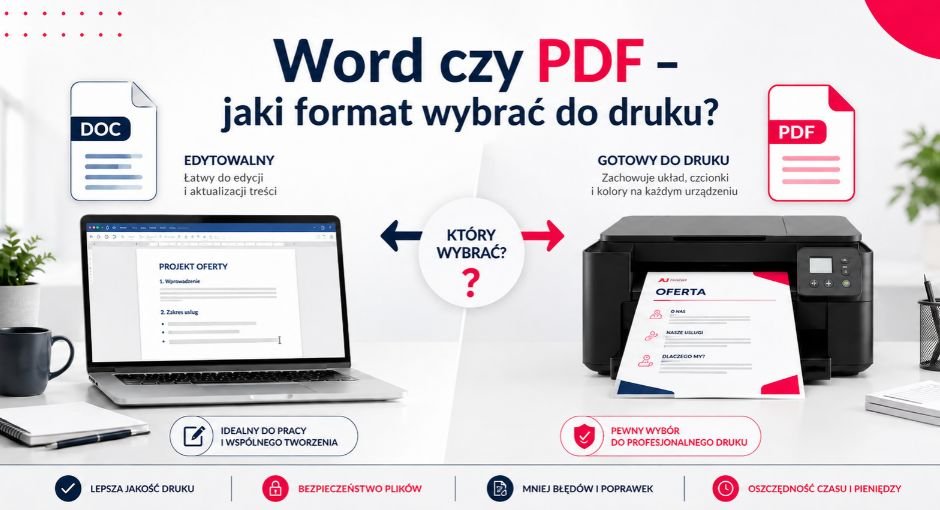 Word czy PDF – jaki format wybrać do druku? Jak uniknąć problemów z układem pliku?